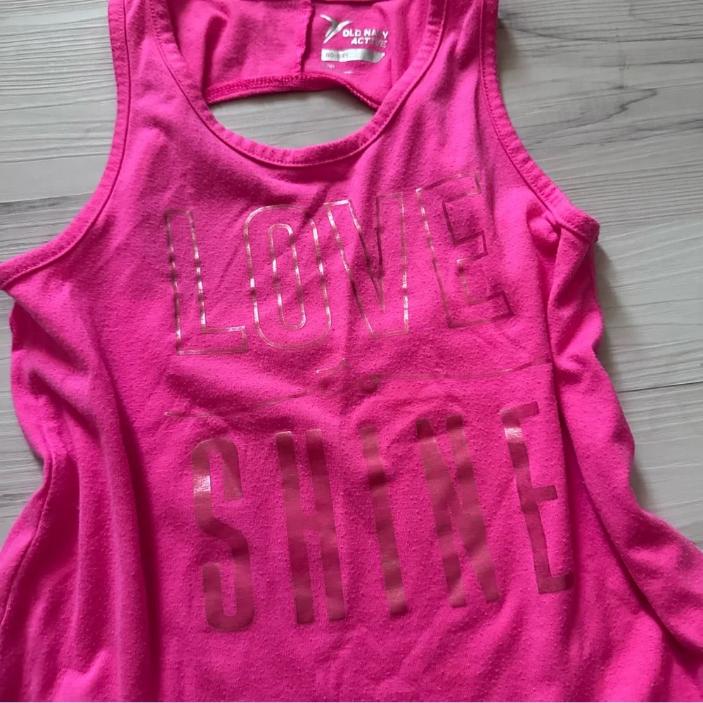 Old Navy Active Fuchsia Hot Pink Tee + Tank Top